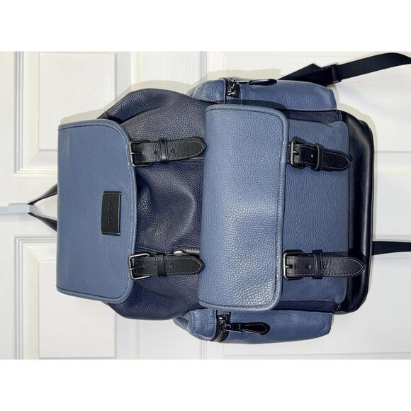Coach Sprint Backpack In Colorblock Leather Midnight Navy